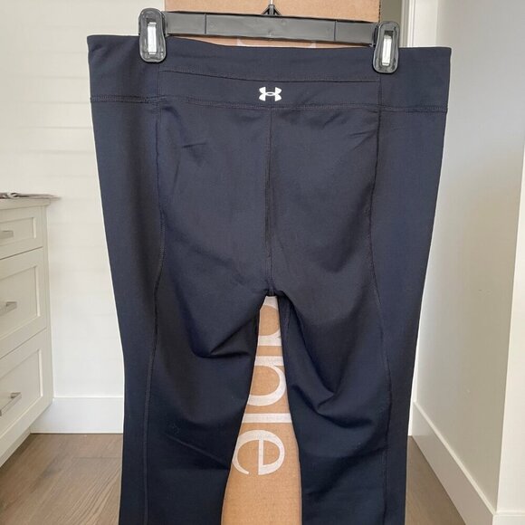 Under Armour Activewear Mid Rise Leggings Black Sz L - no fabric/size tag - Picture 4 of 9